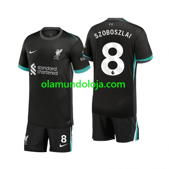 Camisola Liverpool Szoboszlai 8 Criança Equipamento Segundo 2024-2025 Manga Curta